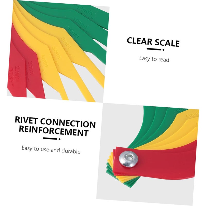 أداة قياس سمك وسادة الفرامل 2 قطعة مسطرة قياس بلاستيكية متينة للسيارات - Image 5