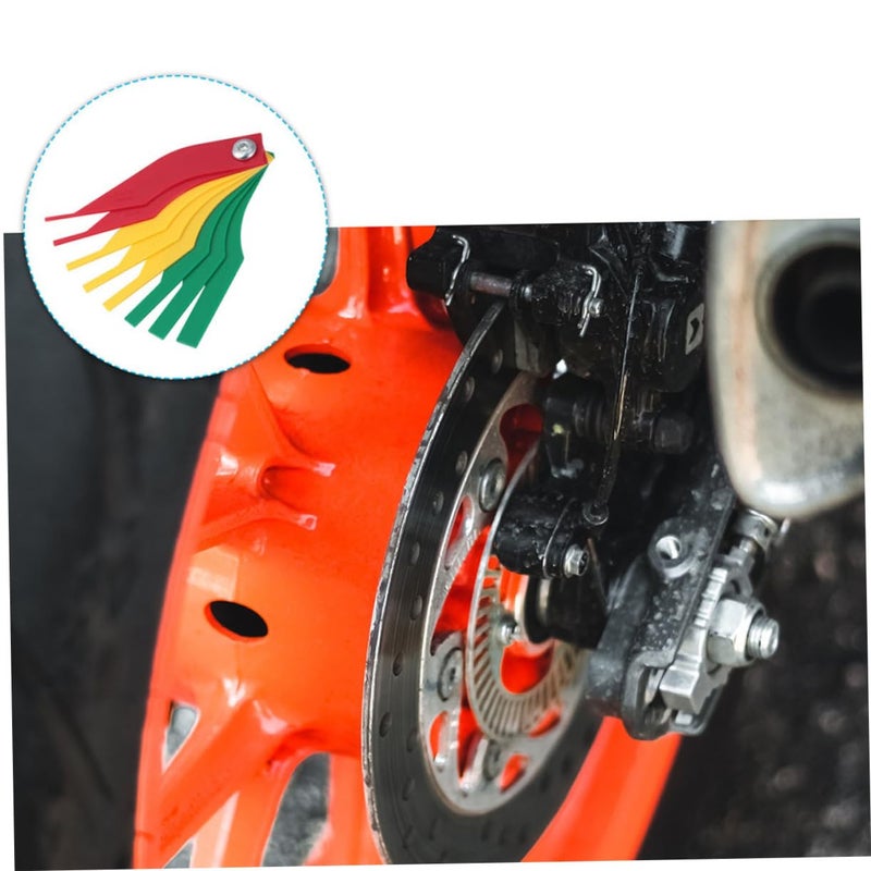 أداة قياس سمك وسادة الفرامل 2 قطعة مسطرة قياس بلاستيكية متينة للسيارات - Image 4