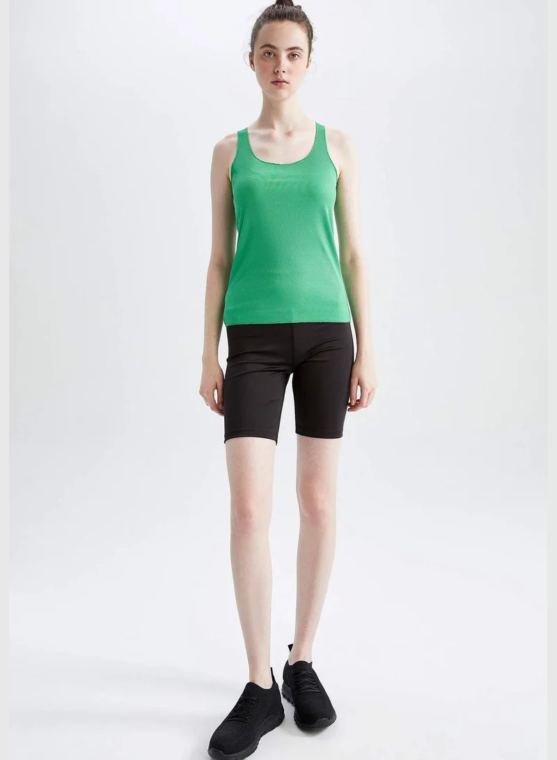 DeFacto Woman Slim Fit Crew Neck Knitted Athlete