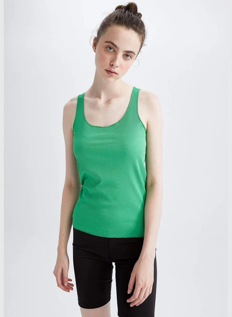 DeFacto Woman Slim Fit Crew Neck Knitted Athlete