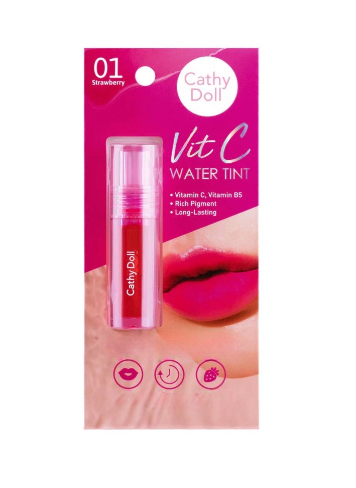 Cathy Doll Cathy Doll Vit C Water Tint - Long-Lasting Strawberry Lip & Cheek Tint with Vitamin C 