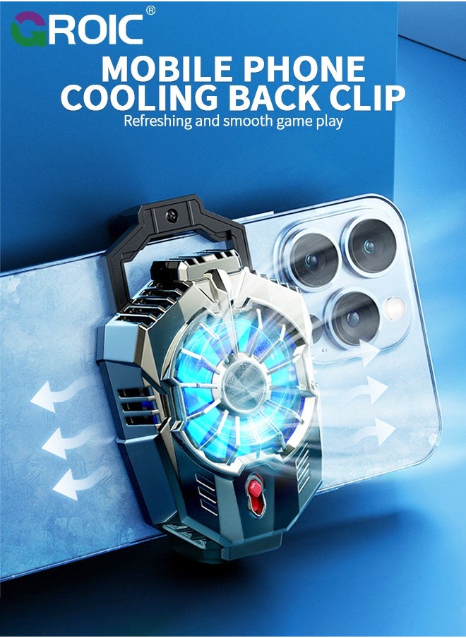 GROIC Phone Cooler Cell Phone Cooling Fan Mobile Phone Radiator Semiconductor Phone Fan for Playing Games and Watching Videos, Compatible for iPhone & Android Smartphones  - Image 2