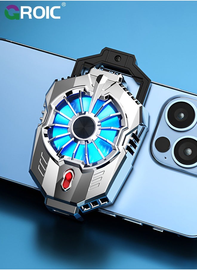 GROIC Phone Cooler Cell Phone Cooling Fan Mobile Phone Radiator Semiconductor Phone Fan for Playing Games and Watching Videos, Compatible for iPhone & Android Smartphones  - Image 1