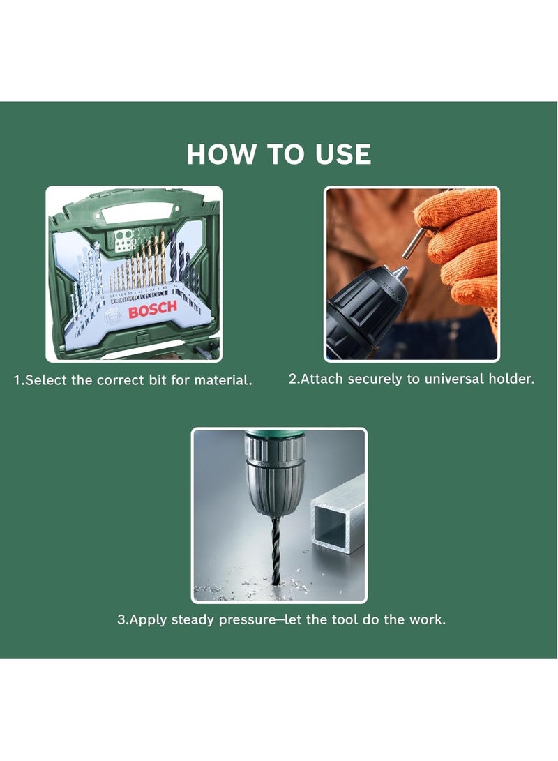 Bosch Set of Drill Bits, 50 Pieces, 2607019327 - Image 4