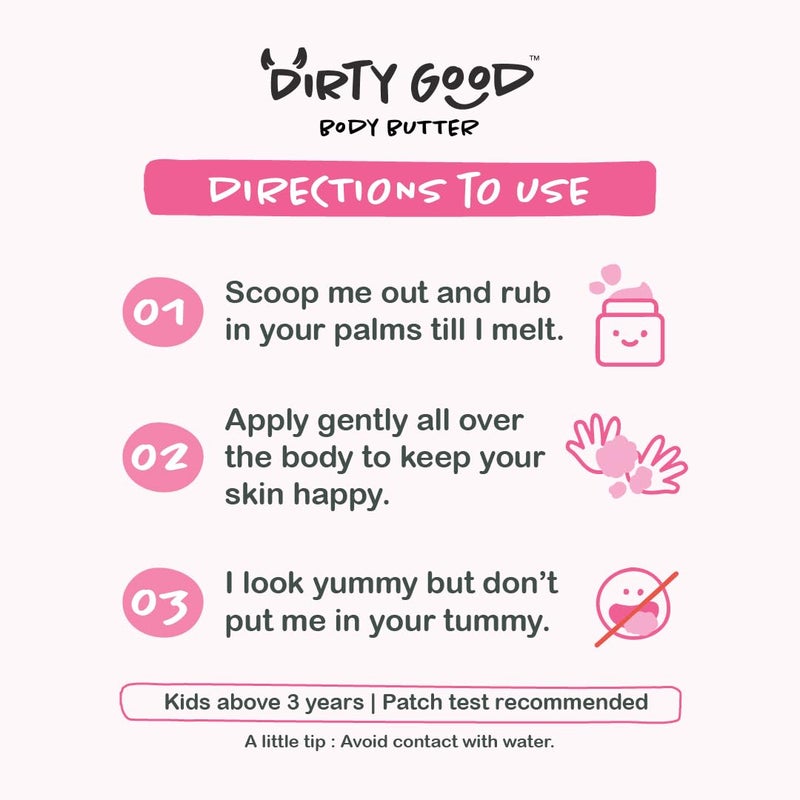 Dirty Good Pink Petal Puff Body Cream 150g Pack Of 1 Body Butter with Shea Butter Almond Avocado OilCalendula OilRenewing Smoothing Scented Body Cream Deep Hydration For Dry Skin Repair - Image 5