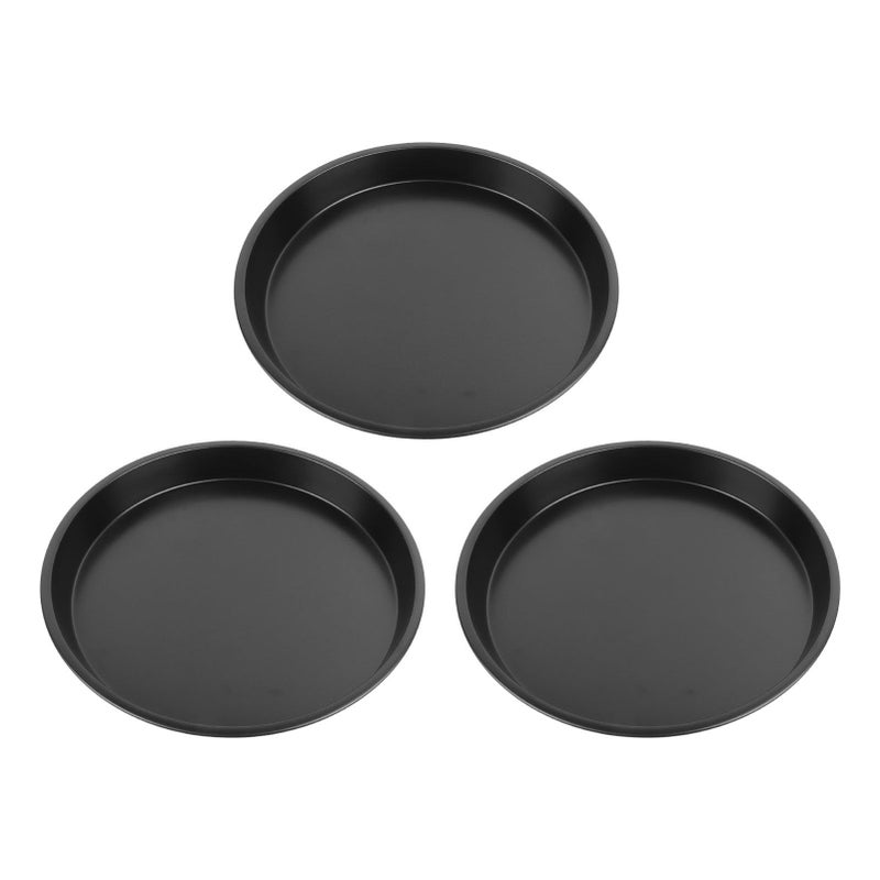 3Pcs 10 Inch Nonstick Round Pizza Baking Pan Set Kitchenware Tray - Image 2