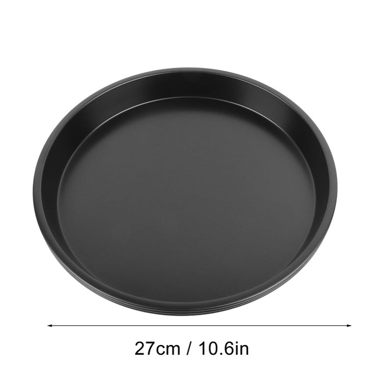 3Pcs 10 Inch Nonstick Round Pizza Baking Pan Set Kitchenware Tray - Image 3