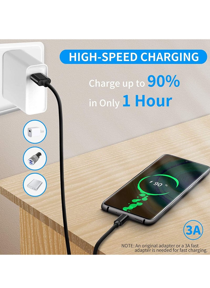 USB C Cable, USB C 3.1 Gen 2 to USB Cable, Type C 3A Fast Charge & 10Gbps Data Sync Cable for MacBook, Galaxy S20, Samsung T7, Portable SSD, SSD, Oculus Quest, Power Bank and More,Black