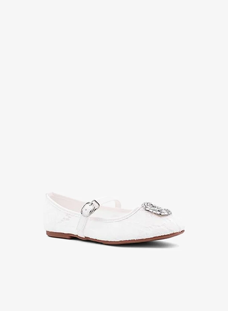 Cuple Girls Embellished Mary Jane Flats