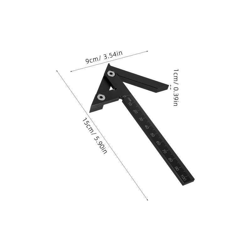 Aluminum Center Scriber Marking Gauge with 45 Degree and Right Angle Guide for Precise Woodwork Layout - Image 3