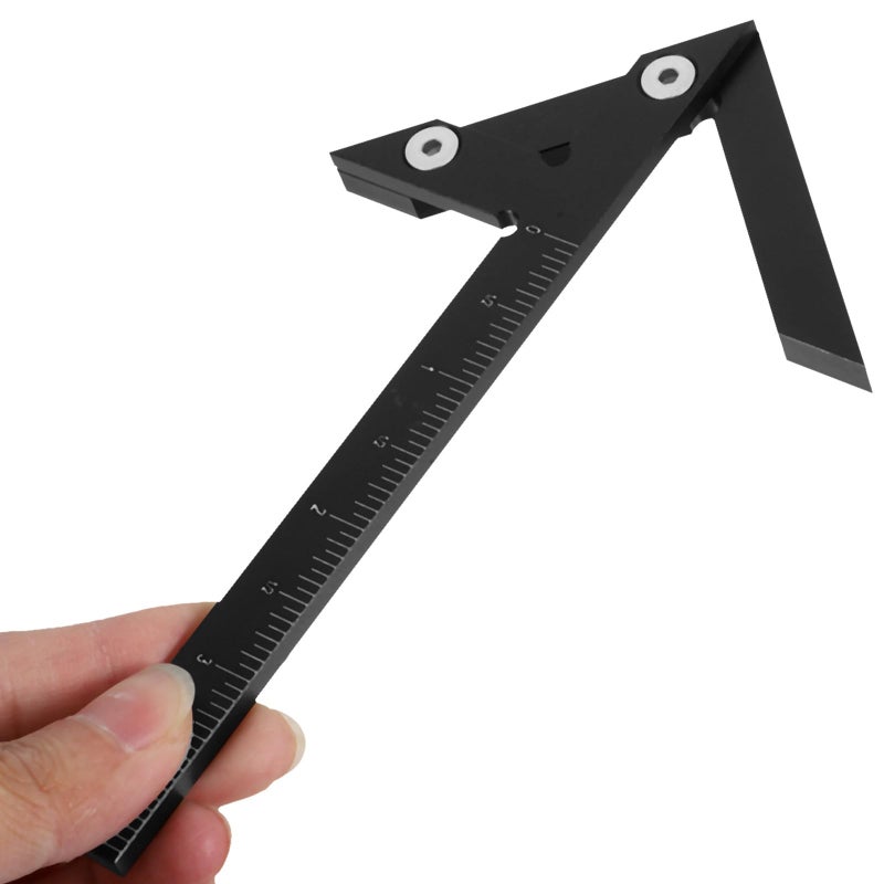 Aluminum Center Scriber Marking Gauge with 45 Degree and Right Angle Guide for Precise Woodwork Layout - Image 5