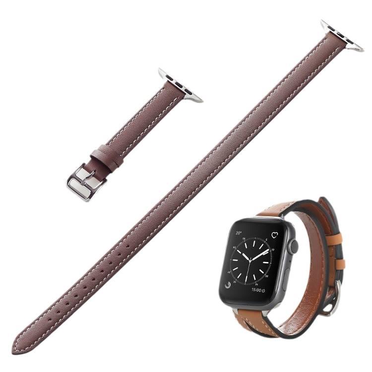 سوار ساعة ذكية سوار جلدي كلاسيكي متوافق مع Apple Watch 38/40/41/42/44/45/49mm بملاءمة قابلة للتعديل وحزام بديل باللون أبيض قابل للتعديل - Image 5