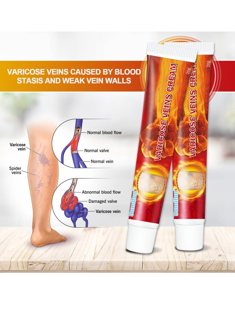 Sumifun Varicose Veins Cream,Minimize Varicose Veins Relieve Swelling And Pain Improve Blood Circulation 20g - Image 5