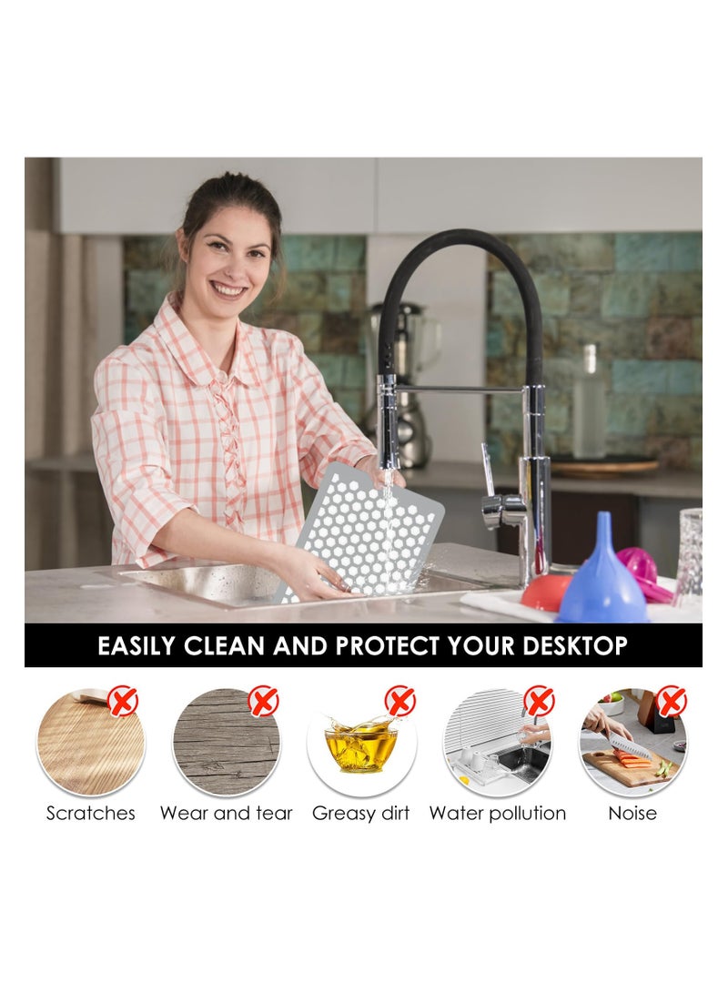Dish Drying Mat for Kitchen Diatomite, Ultra Absorbent Dish Drying Mat Quick Dry Silicone Drying Mat Dishes, Fast Drying, Non Slip, Heat Resistant for Home Kitchen Countertop Tableware Dish Rack