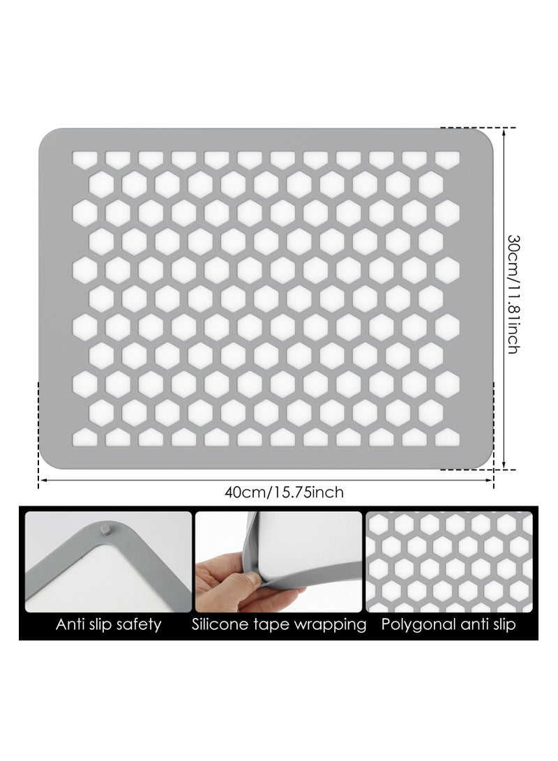 Dish Drying Mat for Kitchen Diatomite, Ultra Absorbent Dish Drying Mat Quick Dry Silicone Drying Mat Dishes, Fast Drying, Non Slip, Heat Resistant for Home Kitchen Countertop Tableware Dish Rack