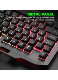 Beauenty Mechanical feel keyboard esports desktop notebook office game wired metal keyboard set/T25 metal set black  - Image 3