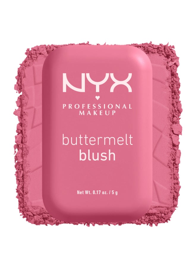 NYX PROFESSIONAL MAKEUP - Buttermelt Blush, Powder Blush, Up To 12 H Wear, Fade & Transfer Resistant, For The Butta - Image 1