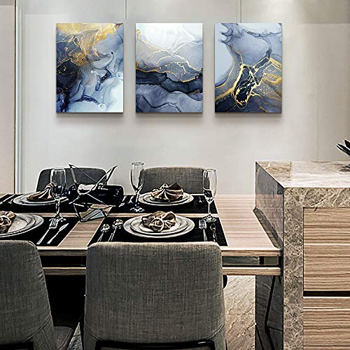 DZRWUBHS Abstract Wall Decor for Living Room Bedroom Wall Art, Ink painting Wall Artworks Hang Pictures for Office Decoration, 12x16inch/Piece, 3 Panels Home Posters - Image 5
