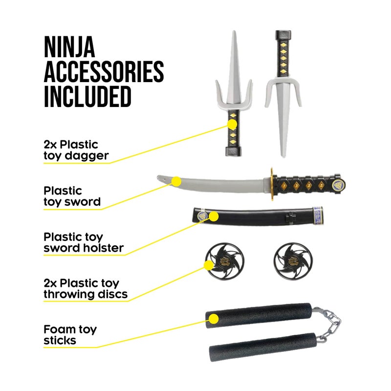 Morph Kids Ninja Costume, Ninja Costumes for Boys, Boys Halloween Costume, Halloween Costumes for Kids, Medium - Image 4