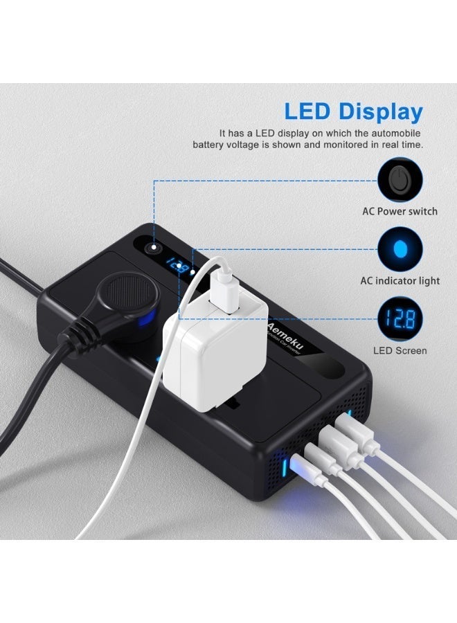 SUPER 5 NEW Car Inverter DC 12V to AC 220V 200W Auto Converter Type-C USB Fast Charging Car Inverter Charger Adapter Car Power Inverter - Image 4