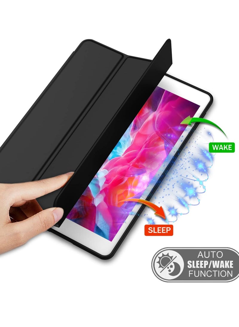 iPad 9.7 Case 2018 2017 Model 6th 5th Generation Smart Cover with Pencil Holder and Soft Baby Skin Silicone Back and Full Body Protection Auto Wake Sleep Cover