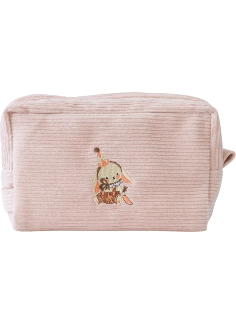 Mama Yoyo Velvet Organizer Bag Powder - Rabbit Embroidery