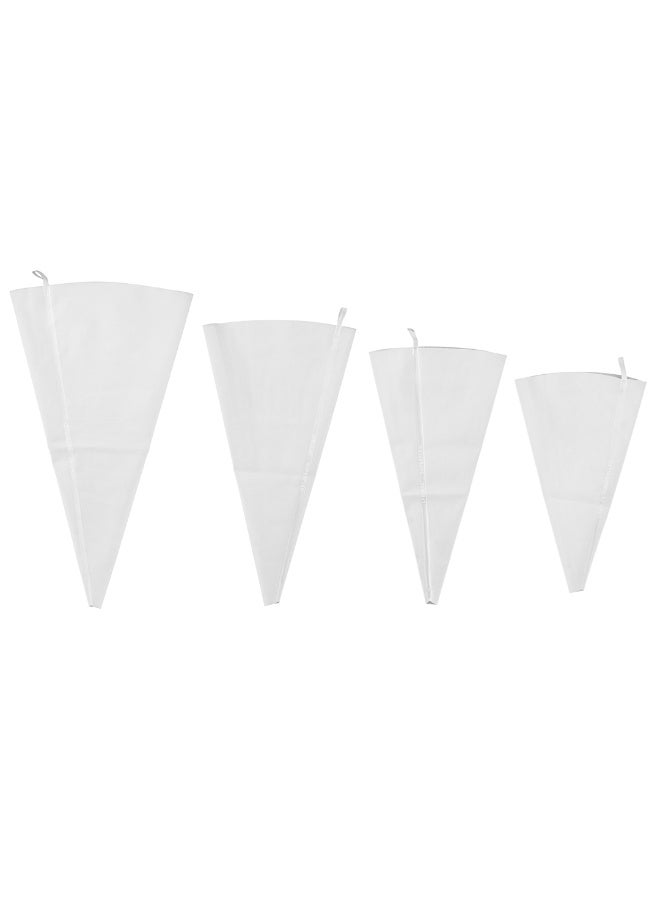 Restaurantware Pastry Tek Piping Bag Set, Set Of 4 Reusable Icing Bags - Durable, White Silicone Pastry Bag Set, Anti Burst, Decorate Cakes, Cupcakes, Macarons, Or Cookies  - Image 1