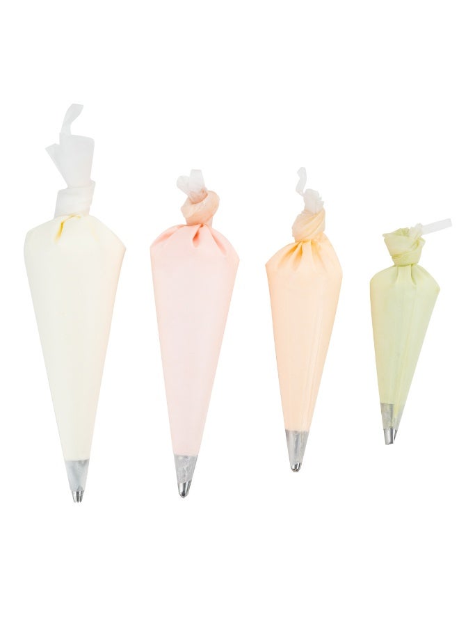 Restaurantware Pastry Tek Piping Bag Set, Set Of 4 Reusable Icing Bags - Durable, White Silicone Pastry Bag Set, Anti Burst, Decorate Cakes, Cupcakes, Macarons, Or Cookies  - Image 2