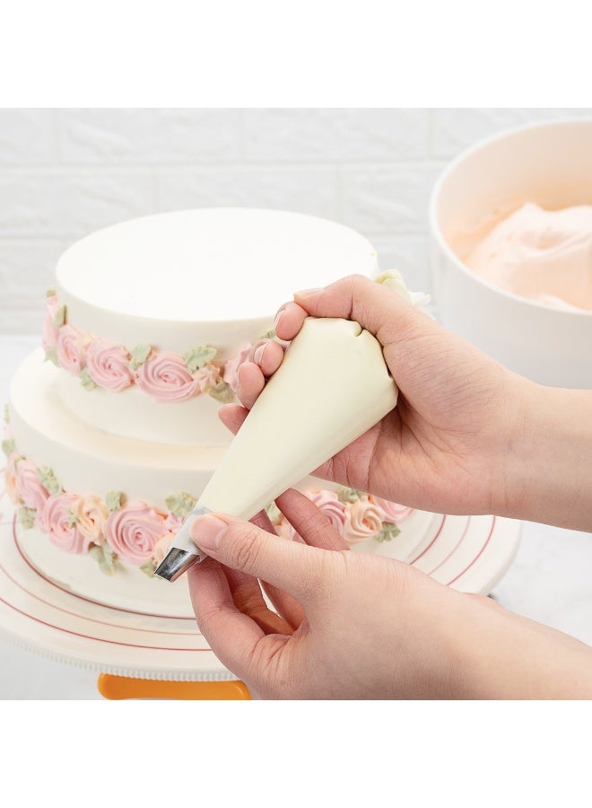 Restaurantware Pastry Tek Piping Bag Set, Set Of 4 Reusable Icing Bags - Durable, White Silicone Pastry Bag Set, Anti Burst, Decorate Cakes, Cupcakes, Macarons, Or Cookies  - Image 5