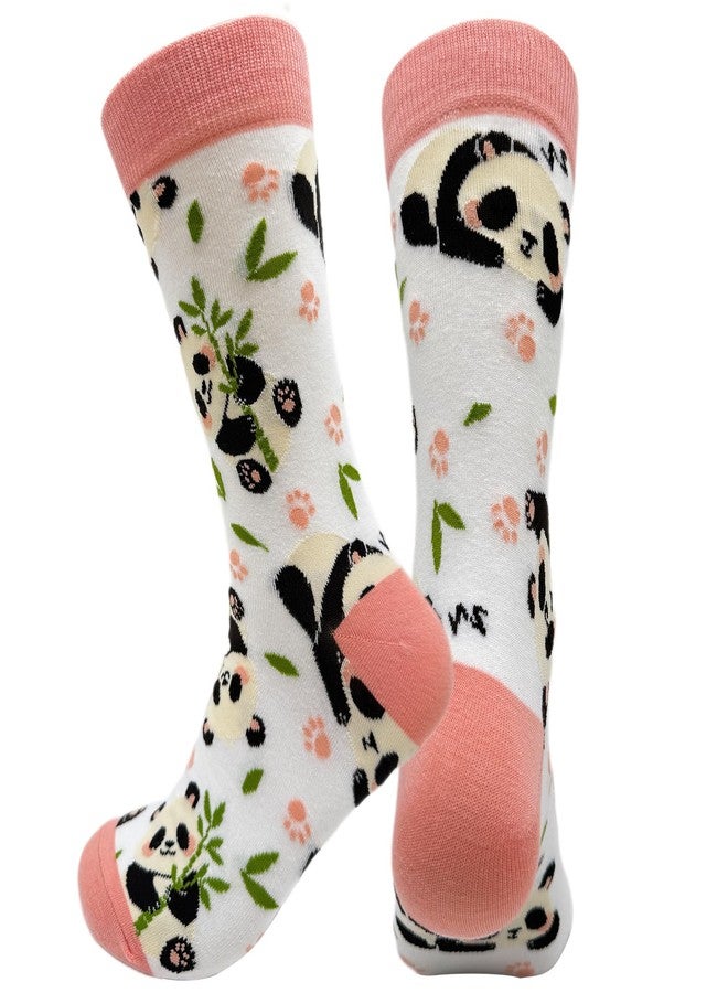 MOLIAN Pandas Bamboo Women's Novelty Socks Crazy Cool Crew Socks Cute Gifts for Women Girl - Image 2