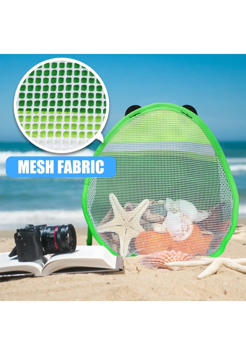 KASTWAVE - Seashell Bags for Kids, Beach Mesh Shell Bag, Beach Bag for Kids with Adjustable Carrying Straps for Storage Shell Collecting Fruit Vegetable Snacks or Toys - Image 1