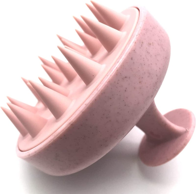 SILENCIO Hair Scalp Massager Shampoo Brush with Soft Silicone Bristles for Hair Care, Head Relaxation, Anti Dandruff, Exfoliating and Hair Growth with Scalp Care Manual Head Massager (Pink) - Image 1