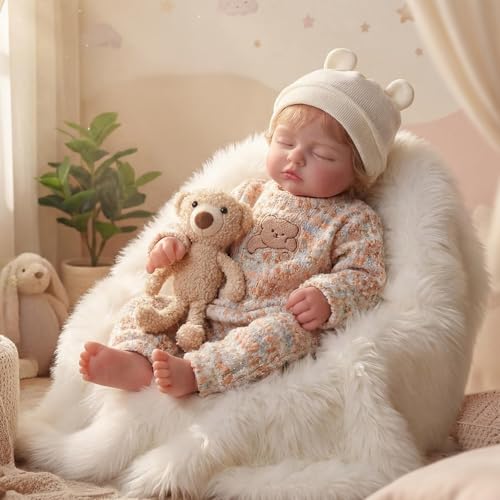 BABESIDE Lifelike Reborn Baby Dolls Girl for Kids Grandkids Aged 3 Years 17 Inch Cute Soft Vinyl Realistic Baby Doll with Complete Accessories ASTM F963 and EN71 Safety Standards - Image 1