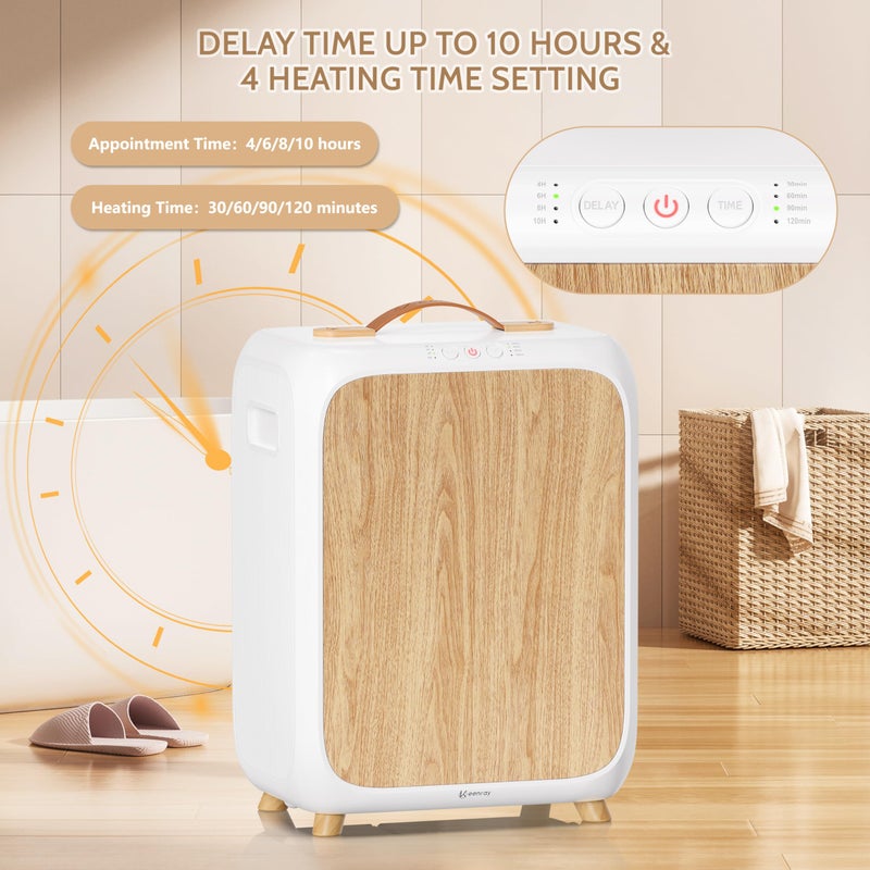 Keenray Towel Warmer Bucket, Luxury Rectangle Towel Warmer for Bathroom with Timer & Delay, Customized Fragrance, Child Lock, Fits 2 Large Towels, Blankets, Bathrobes, Ideal Gift for Him & Her - Image 4