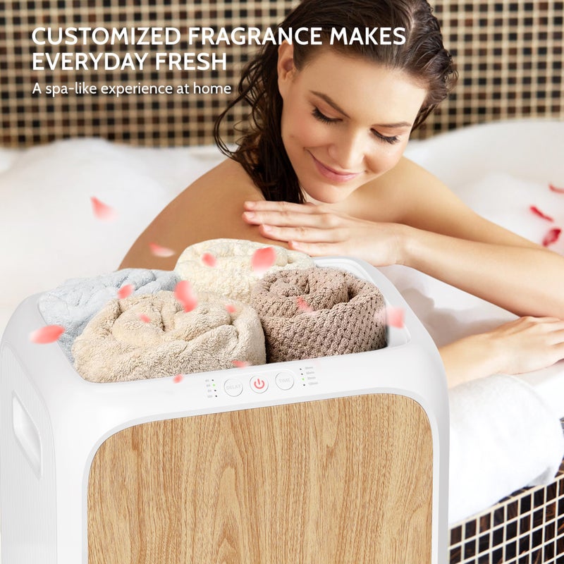 Keenray Towel Warmer Bucket, Luxury Rectangle Towel Warmer for Bathroom with Timer & Delay, Customized Fragrance, Child Lock, Fits 2 Large Towels, Blankets, Bathrobes, Ideal Gift for Him & Her - Image 5