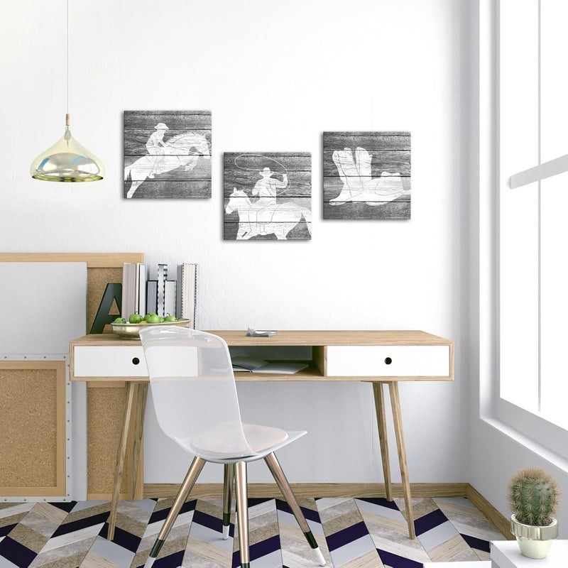 RnnJoile Western Cowboy Wall Art Set - Image 3