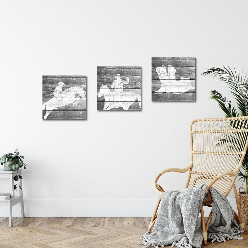 RnnJoile Western Cowboy Wall Art Set - Image 4