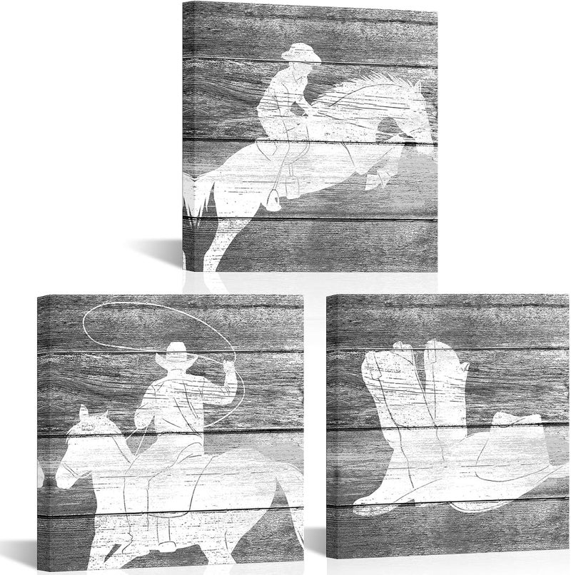 RnnJoile Western Cowboy Wall Art Set - Image 1