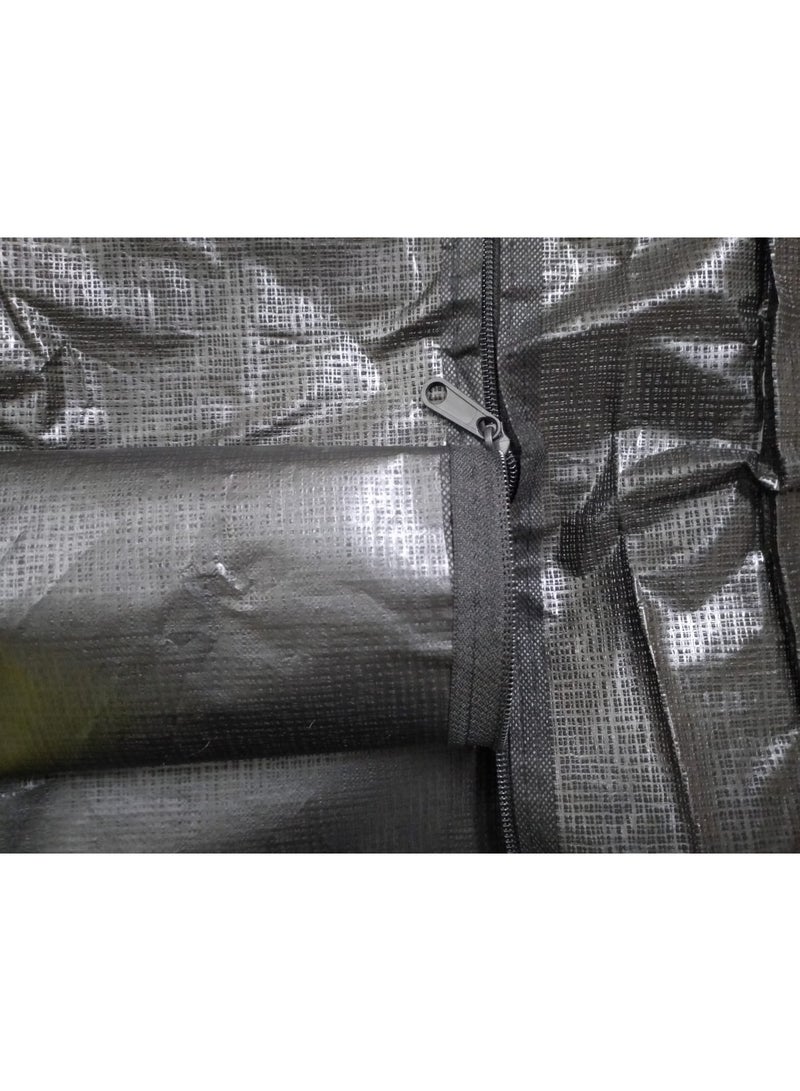 منظم خزانة ملابس بغطاء مقاوم للماء أسود 130x175x45سنتيمتر - Image 2