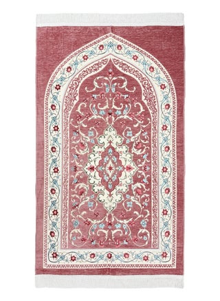 Luxury Long Lasting Double Chenille Prayer Mat With Islamic Floral Patterns And White Twisted Tassels High Quality 115x70 cm - pzsku/Z3C5AF7036E602B555AC8Z/45/_/1737366436/cb4da352-4c5f-473a-9a32-636c92820901