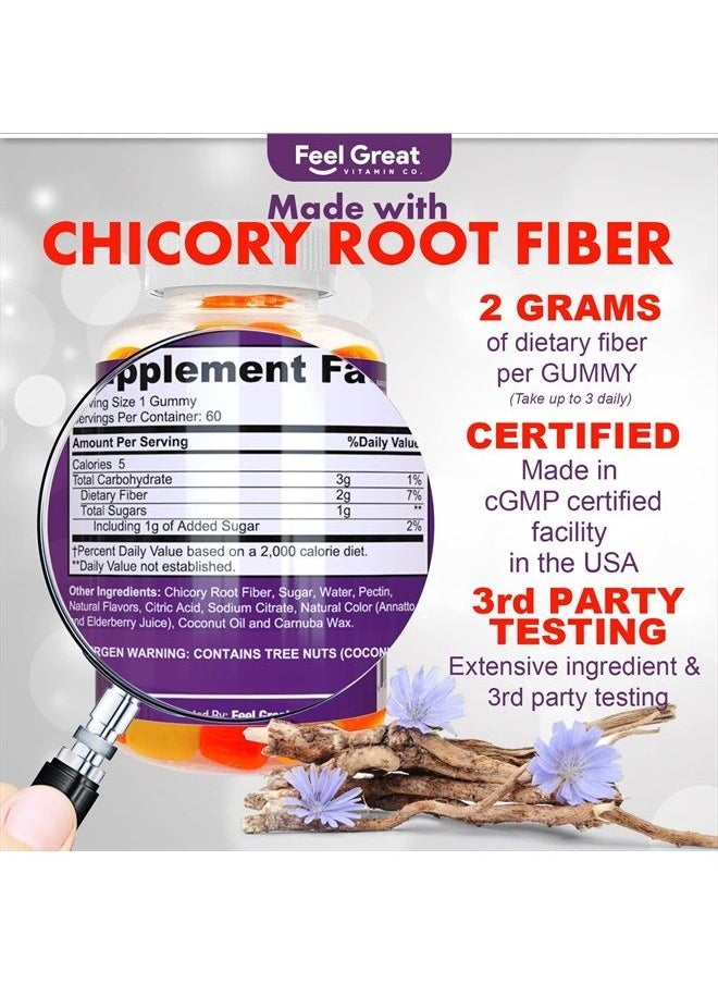 Feel Great 365 - Feal Great Fiber Gummies for Kids Digestive Support | Constipation Relief for Kids | Fruity Flavored Chewable Kids Fiber Gummies | Vegetarian Supplements | 60 Day Supply - Image 1