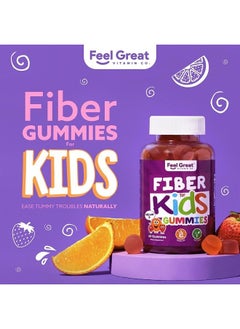 Feel Great 365 Feal Great Fiber Gummies for Kids Digestive Support | Constipation Relief for Kids | Fruity Flavored Chewable Kids Fiber Gummies | Vegetarian Supplements | 60 Day Supply  - Image 2