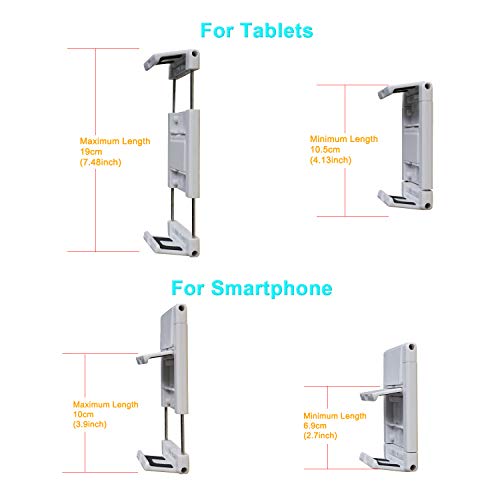 TFY Tablet Wall Mount, Adjustable, Fits 2.7-3.9 Inch and 4.2-7.4 Inch Devices, White - Image 5