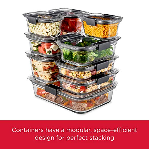 Rubbermaid Brilliance Glass Food Storage Containers, 8 Cup, Set of 2, BPA-Free, Leak-Proof, Clear - Image 5
