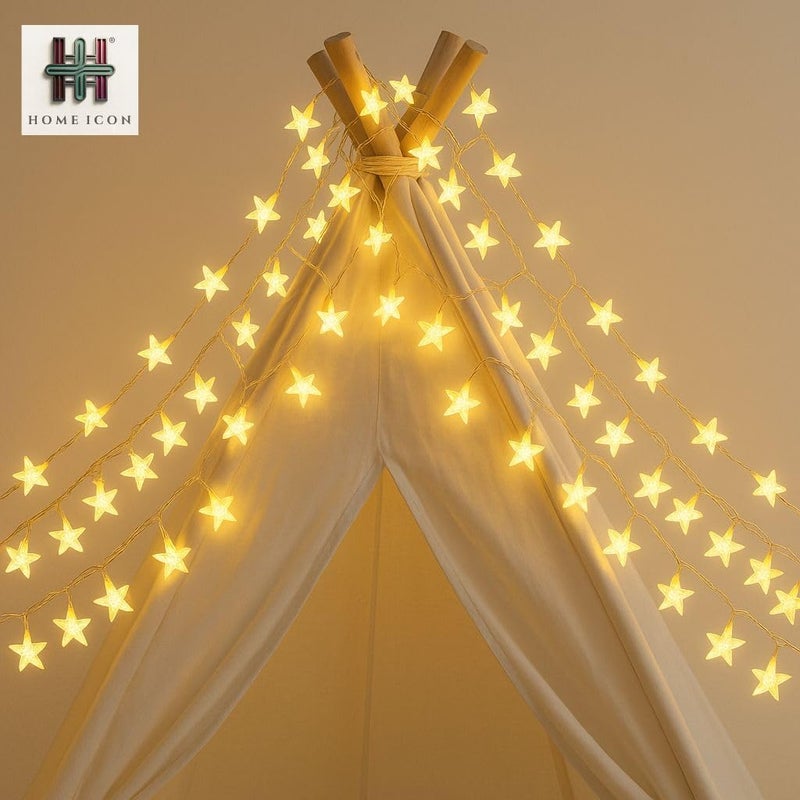 Home Icon أضواء النجوم المتسلسلة HOME ICON – 3م/9.8قدم، 20 LED، أضواء خرافية تعمل بالبطارية لشجرة عيد الميلاد، غرفة النوم، الزفاف، الحفلات، الحديقة وزينة المناسبات - Image 2