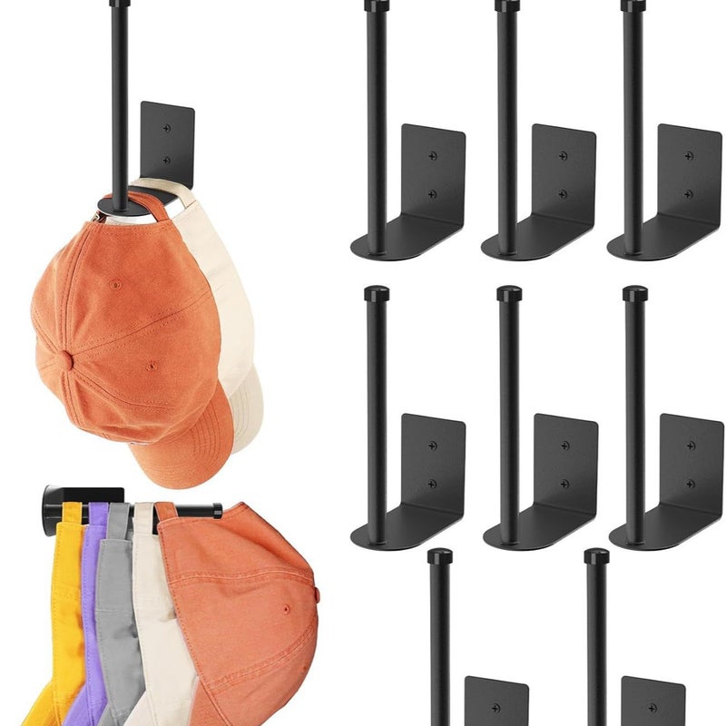 2-Pack Baseball Cap Organizer Hanger, Hat Rack, Towel Hook, for Door/Bedroom/Bathroom - Image 1