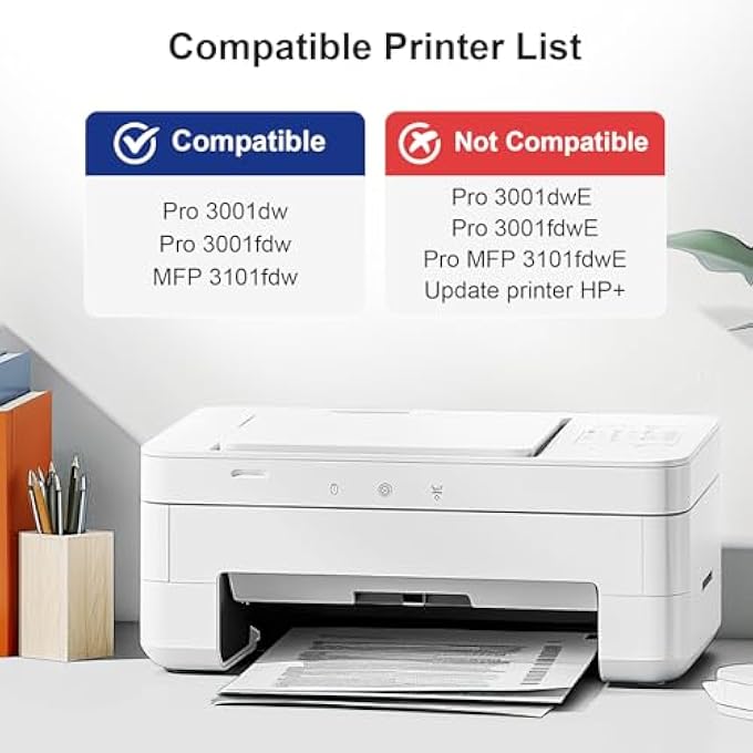 138A BLACK TONER CARTRIDGE WITH CHIP COMPATIBLE REPLACEMENT FOR HP 138A W1380A 138X W1380X WORK FOR HP PRO 3001DW MFP 3101FDW 3001FDW PRINTER (2 PACK BLACK) - Image 3