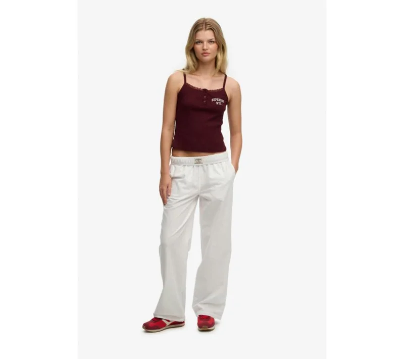 Superdry Cotton Linen Elastic Trousers