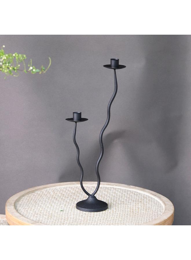 Bluejw French Middle-style Iron Candle Holder American Style Home Decoration Ornaments Creative Special-shaped Black Candle Holder For Hair - Image 3