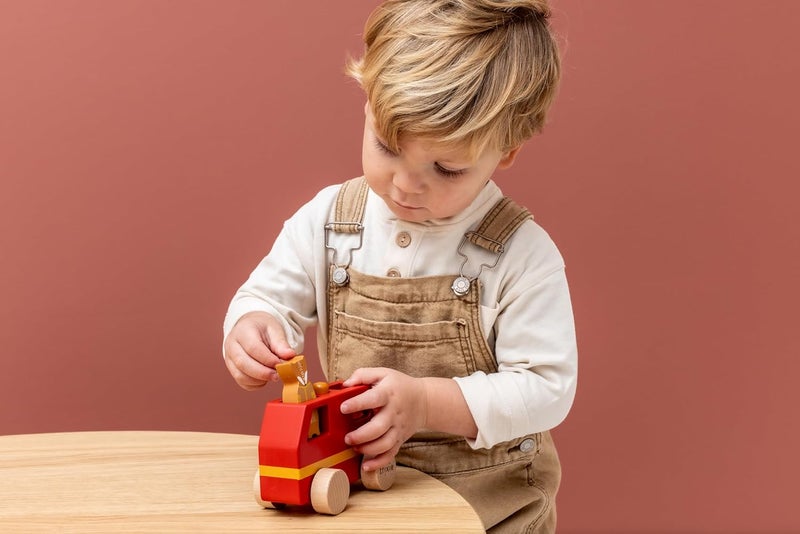 Trixie Wooden Animals Fire Truck Small - Image 4